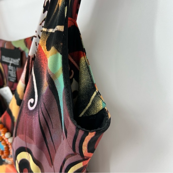 Frank Lyman Design Butterfly and Peacock Feather‎ Print Summer Dress US6 y2k - Picture 10 of 14